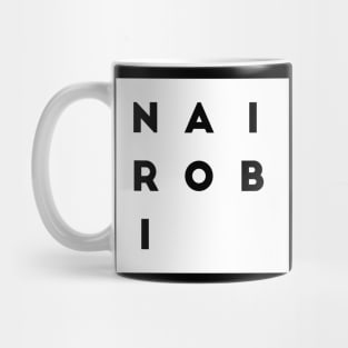 Nairobi | White square letters Mug